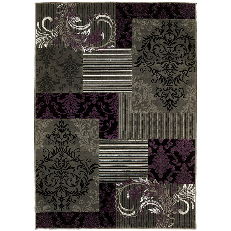 LYKE Home Abstract Purple/Gray Area Rug & Reviews Wayfair